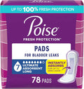 Incontinence & Postpartum Pads, 7 Drop Ultra Absorbency, Long Length, 78 Count Z695
