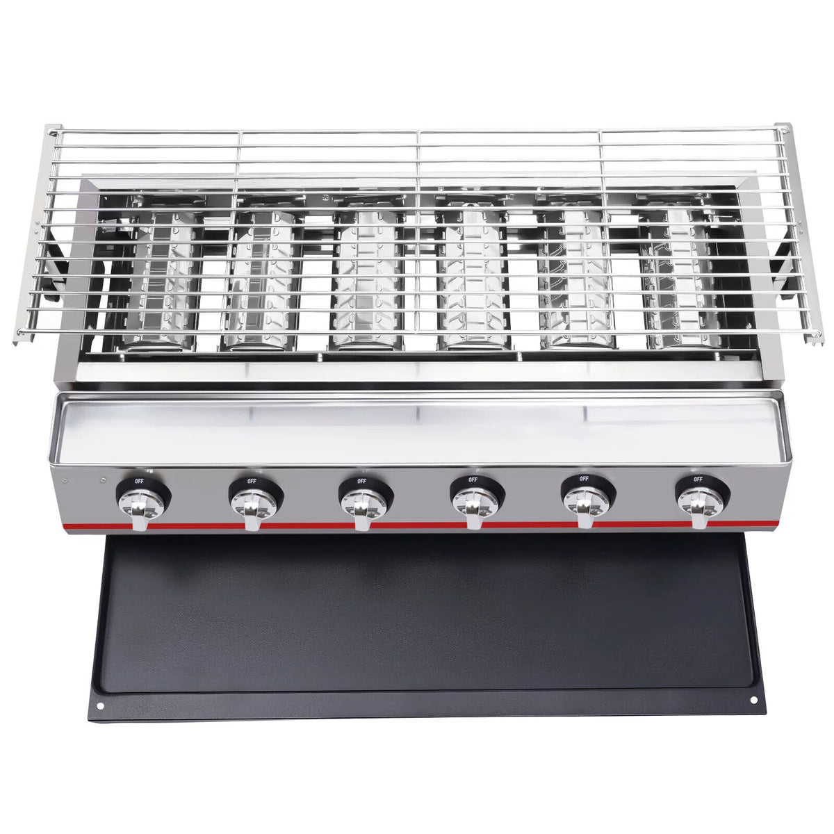 Portable 6 Burner LPG Gas Grill Griddle I470