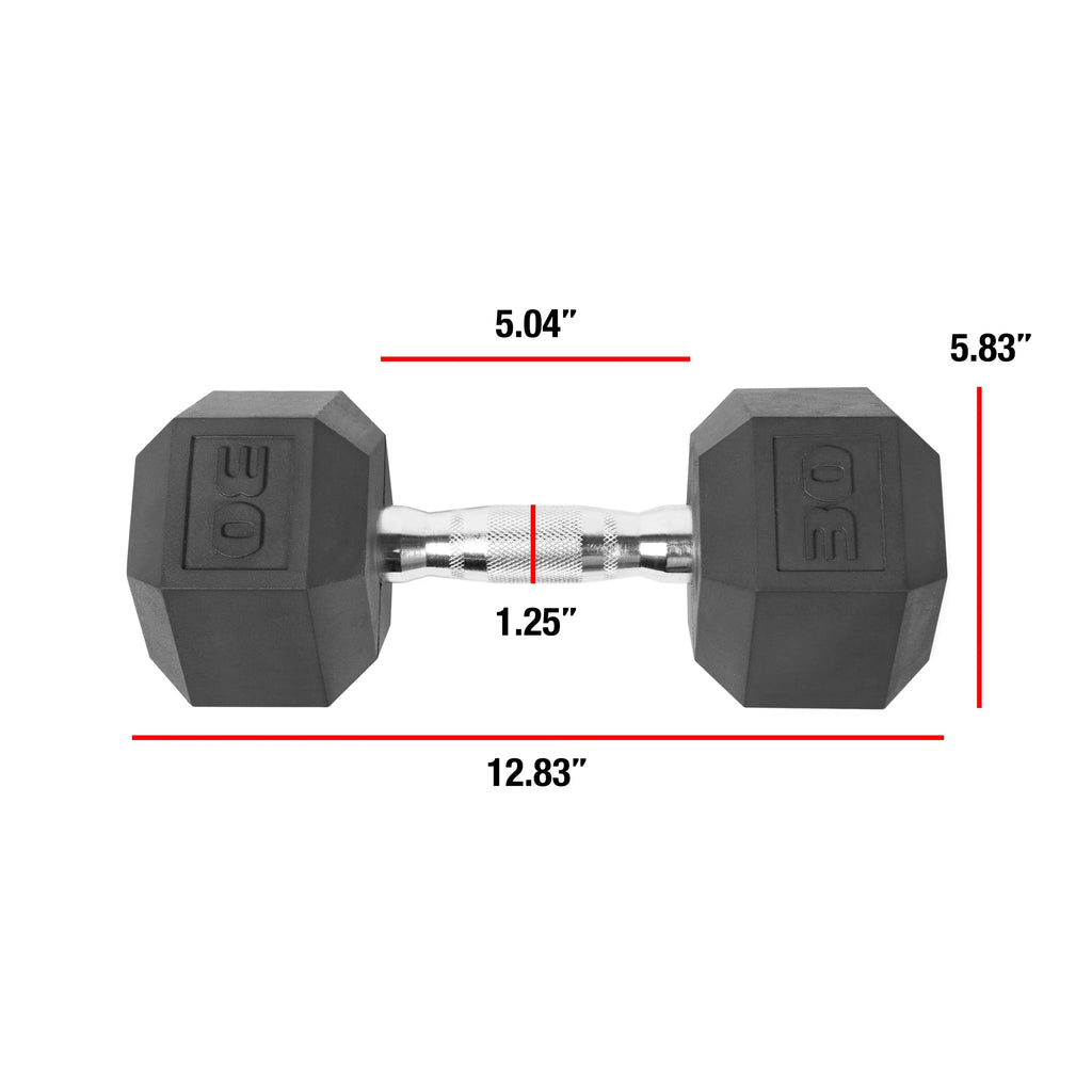 30 lbs Coated Hex Dumbbell O12715