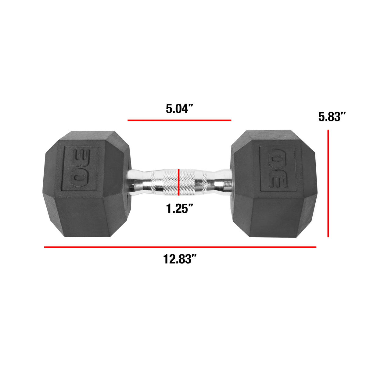 30 lbs Coated Hex Dumbbell O12715