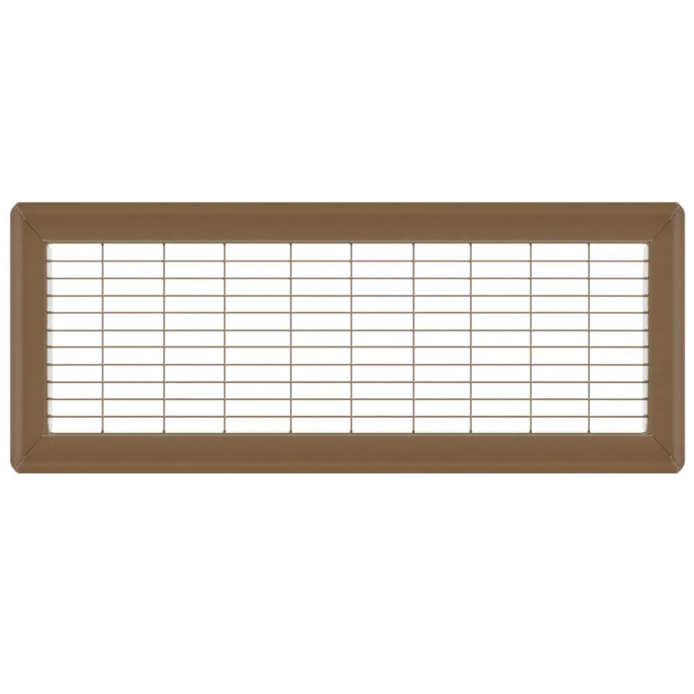 6in x 20in Brown Heavy Gauge Steel Floor Grille S74085