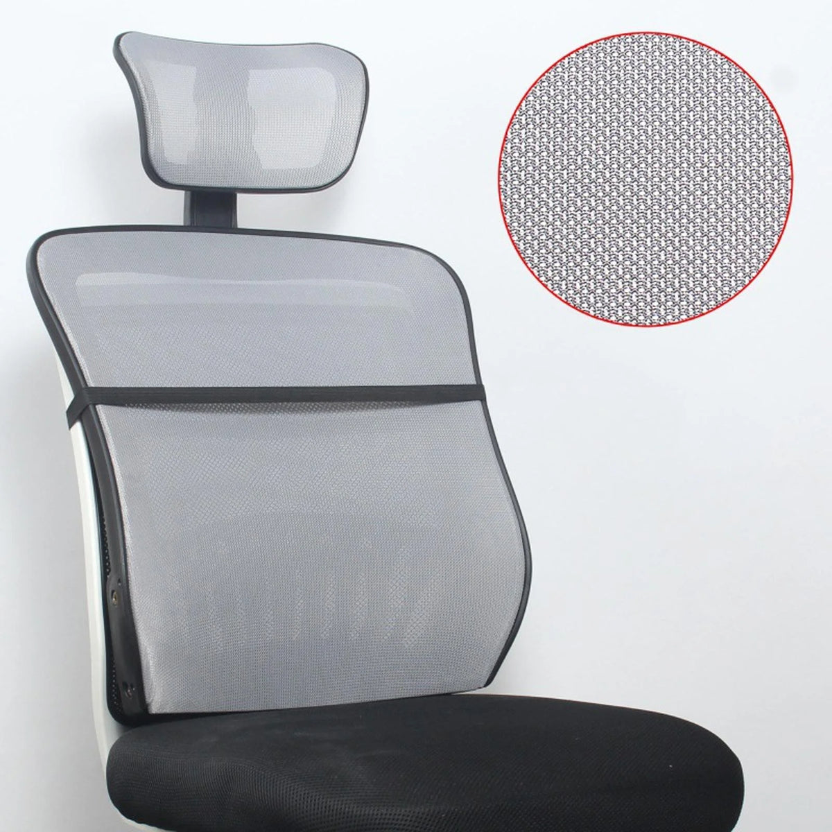 Office Chair Mesh Back Support with Headrest E301