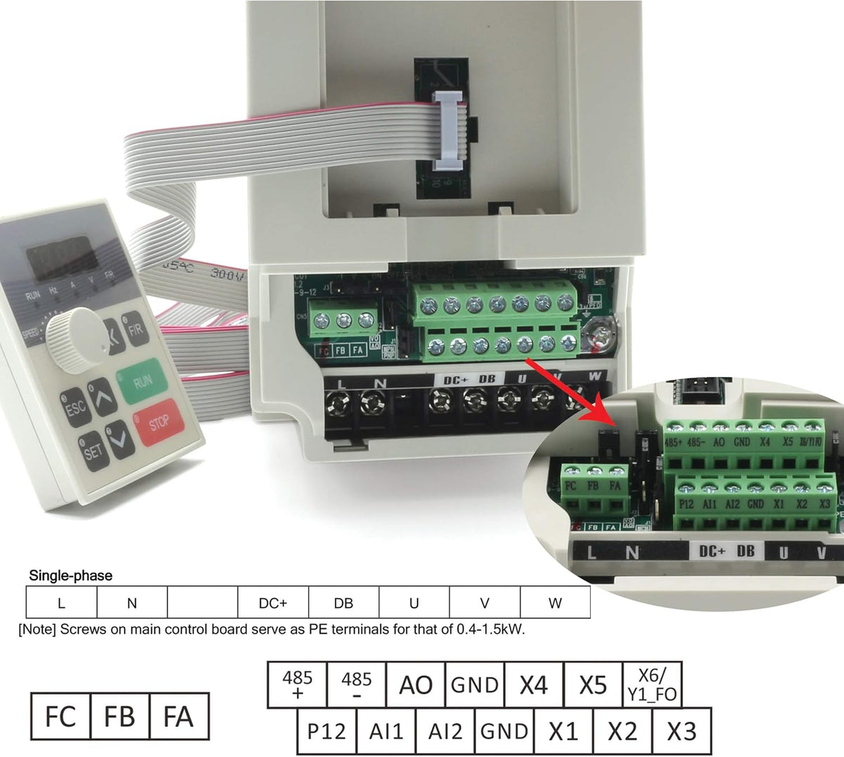 2.2kw 220V Single Phase Variable Frequency Drive Pack of 2 T29650