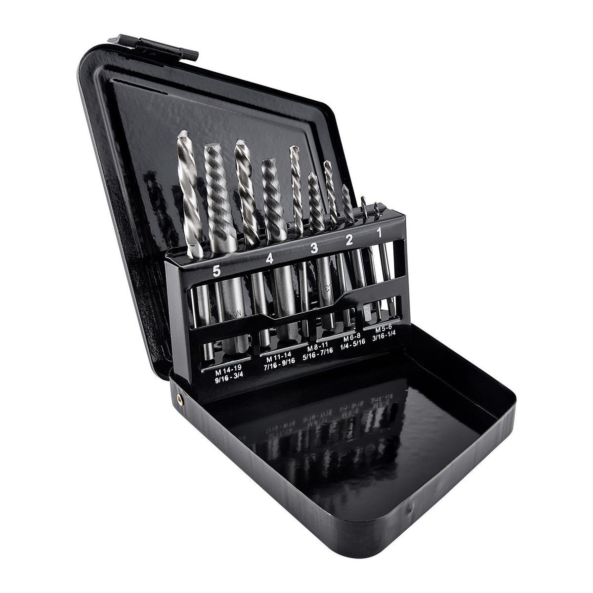 Screw Extractor and Left-Hand Drill Bit Combo Set, 10-Piece V97796