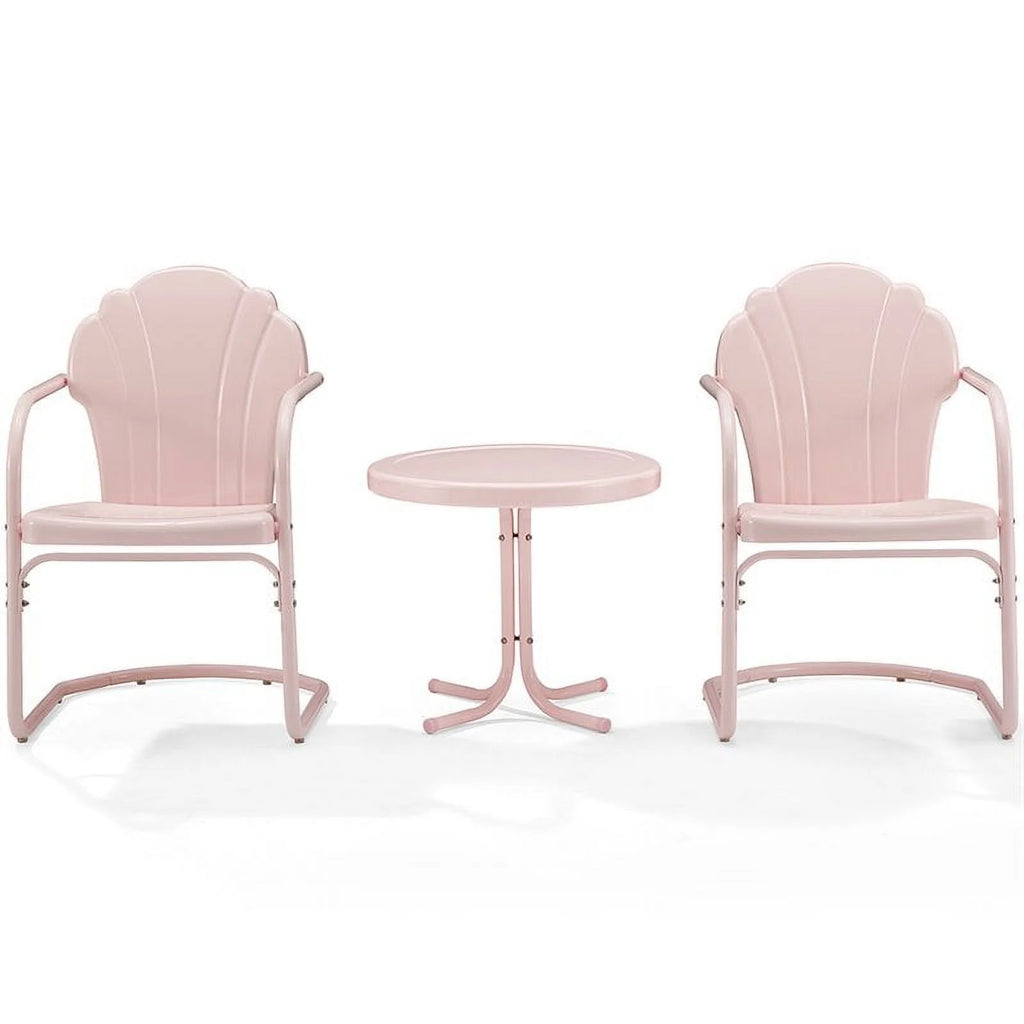 3 Piece Round Metal Patio Conversation Set J3710