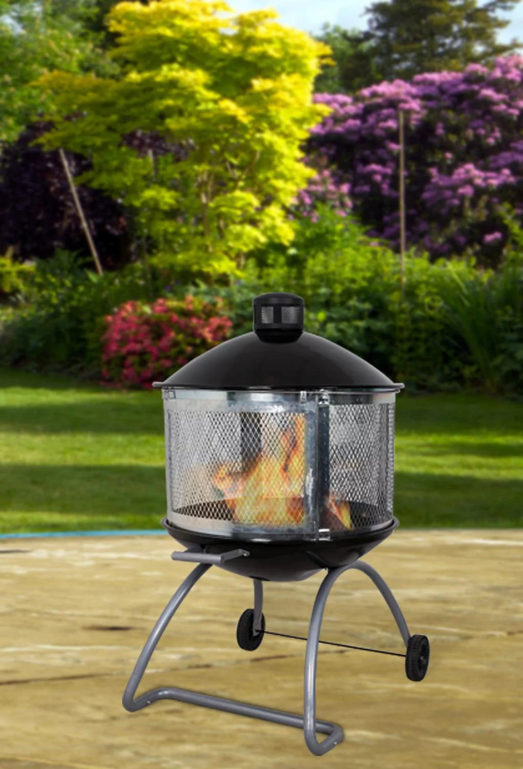 28 in. Round Wood Fire Pit Q21982