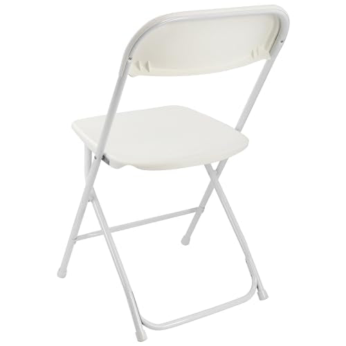 4 Piece White Plastic Folding Chairs V603803