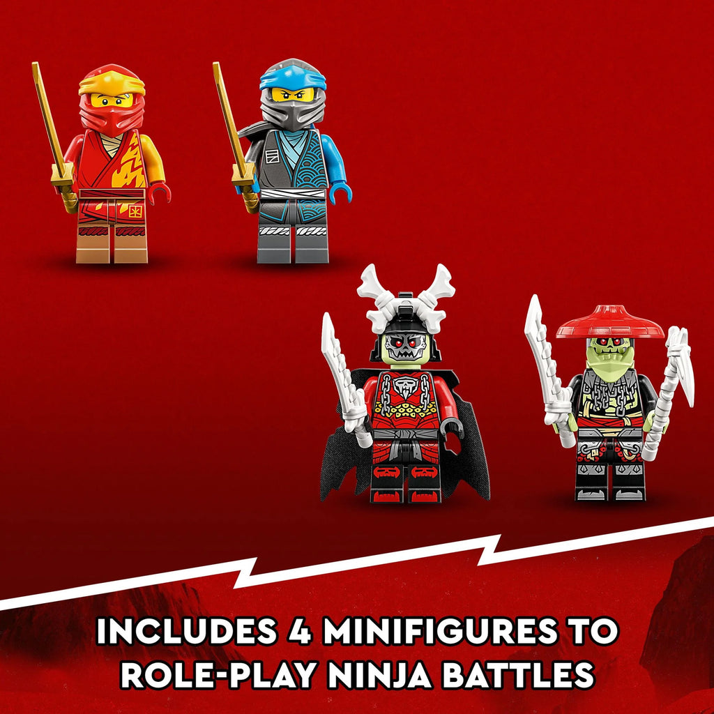 Upgradable Ninja Motorbike Toy Mech Action Figure and 2 Minifigures O446254