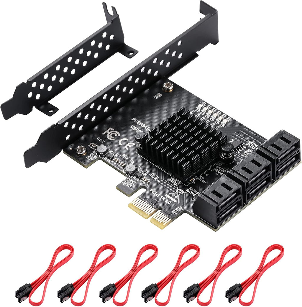 18 Port 6Gbps SATA 3.0 PCIE Card with SATA Cables E21527