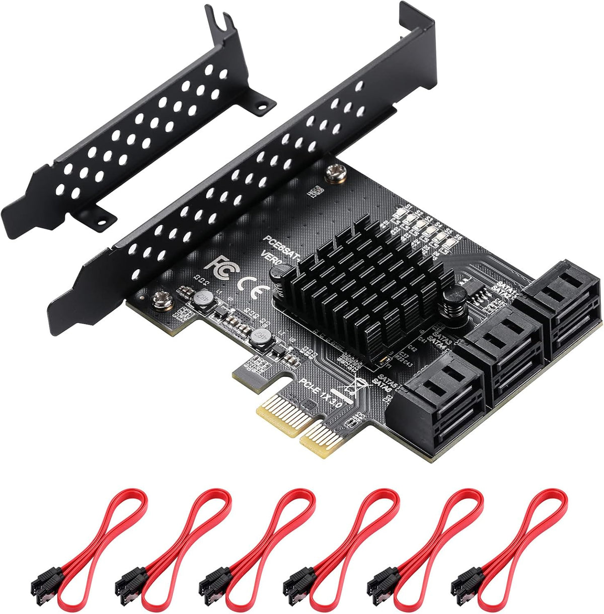 18 Port 6Gbps SATA 3.0 PCIE Card with SATA Cables E21527