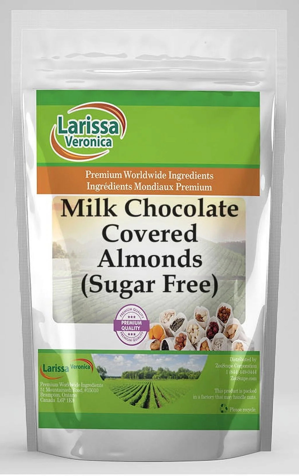 Sugar Free Milk Chocolate Covered Almonds 16 oz 3-Pack R8369