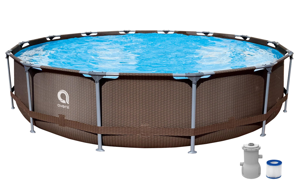 14ft x 33 Round Steel Frame Above-Ground Swimming Pool R119747