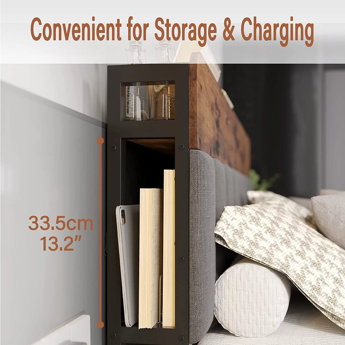 Queen Storage LED Bed Frame with Drawer S484