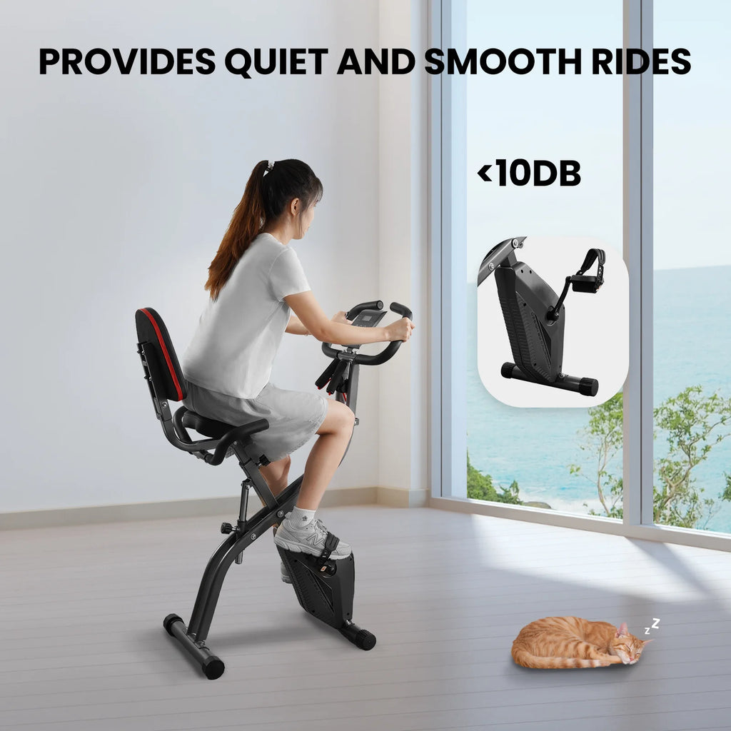Folding Stationary Exercise Bike 265 LBS Weight Capacity V730