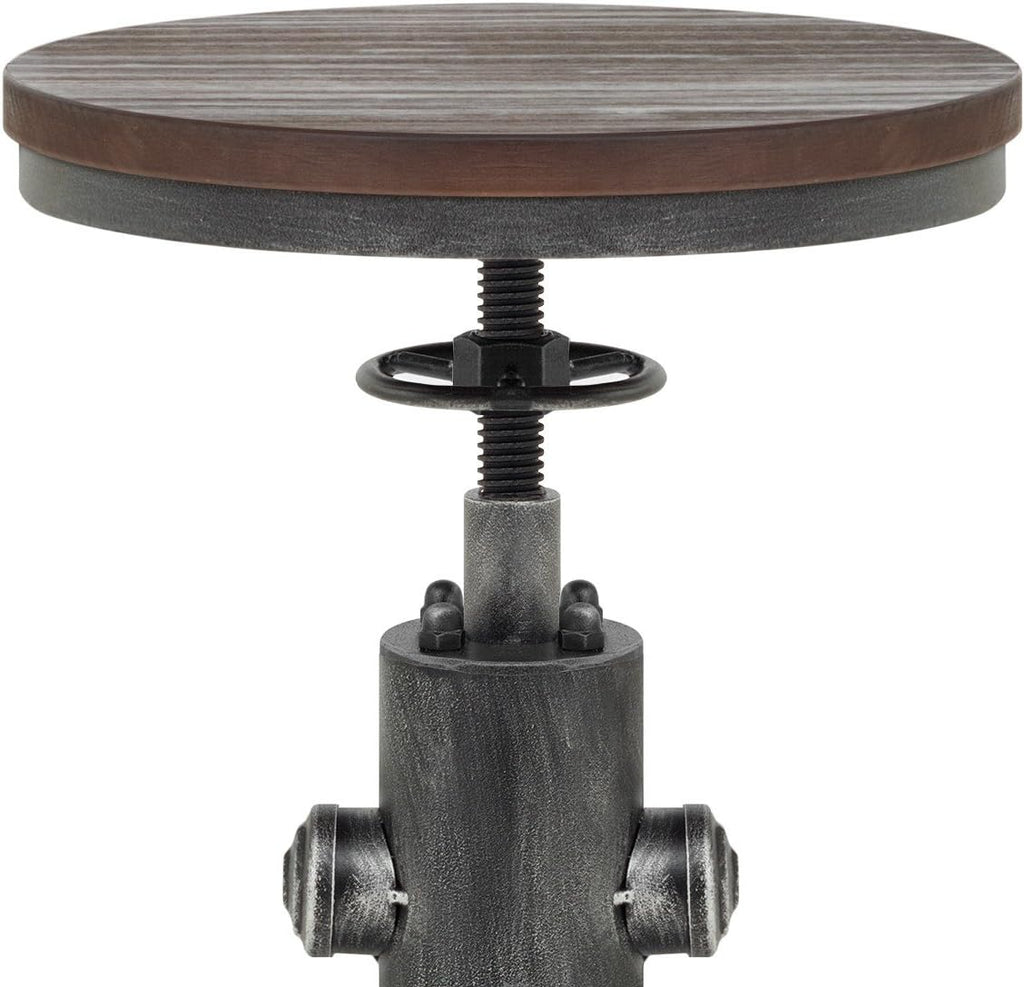 Adjustable Height Solid Wood Barstool Set of 2 S26165