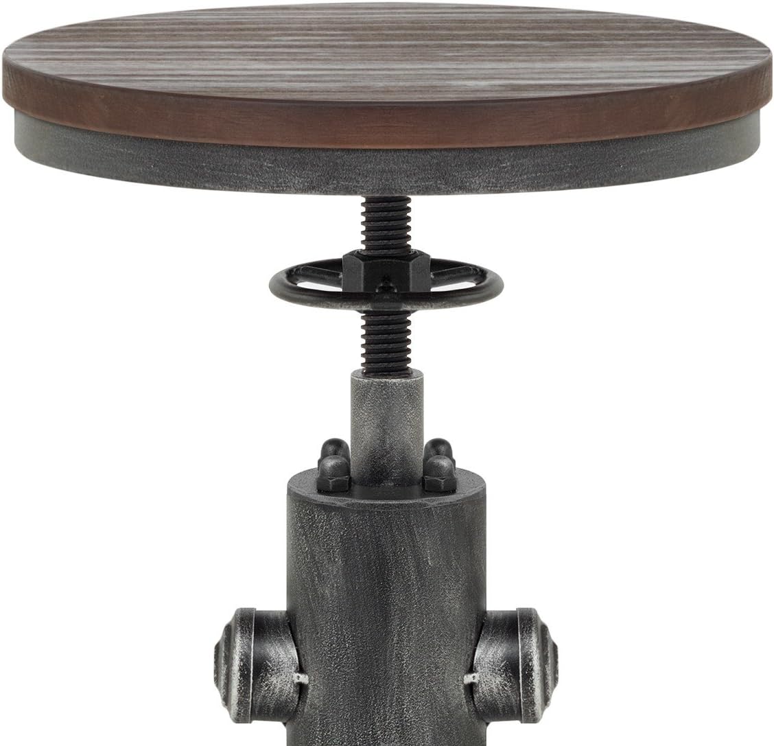 Adjustable Height Solid Wood Barstool Set of 2 S26165