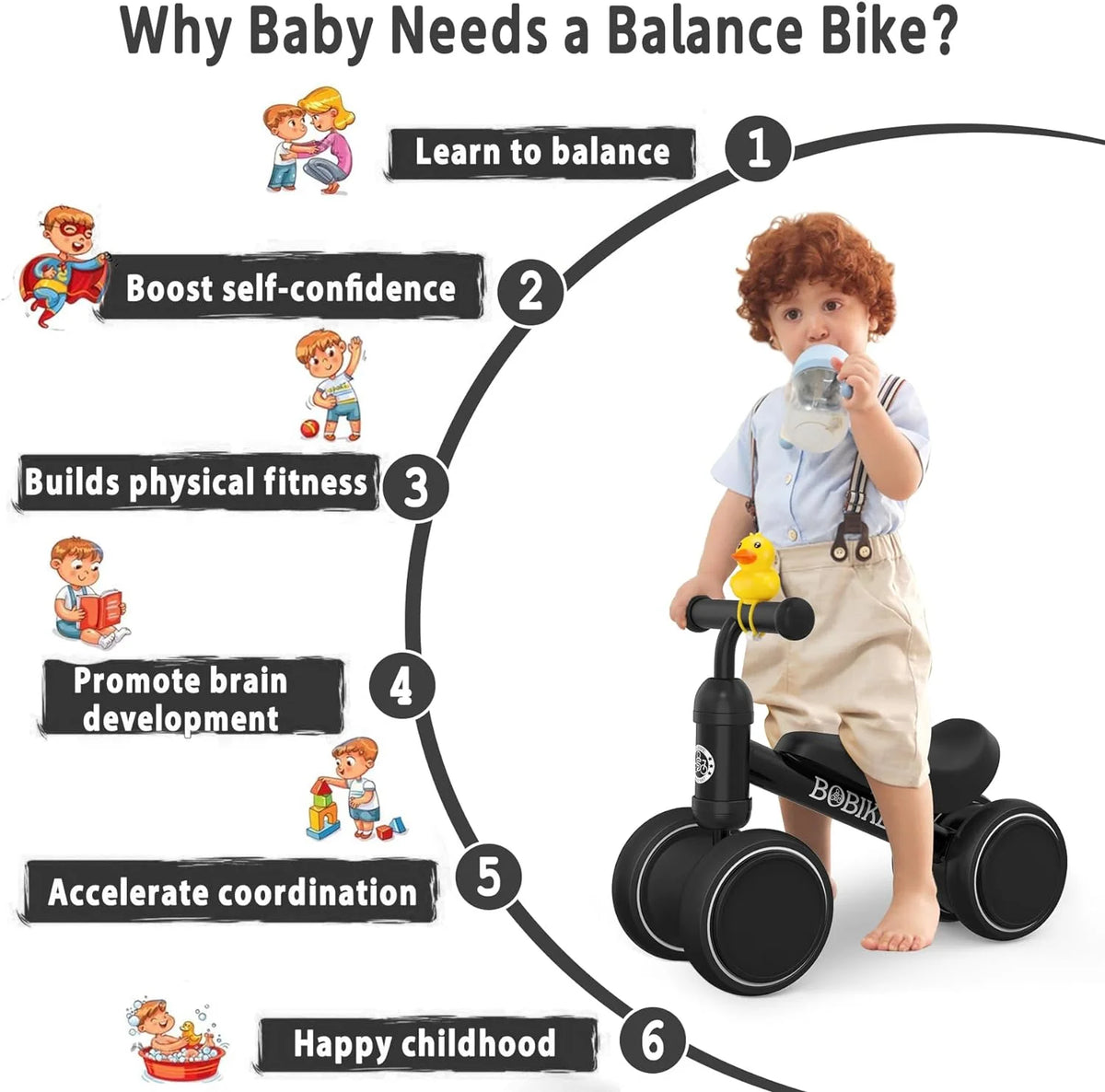 Baby Balance Bike Pink Y136581