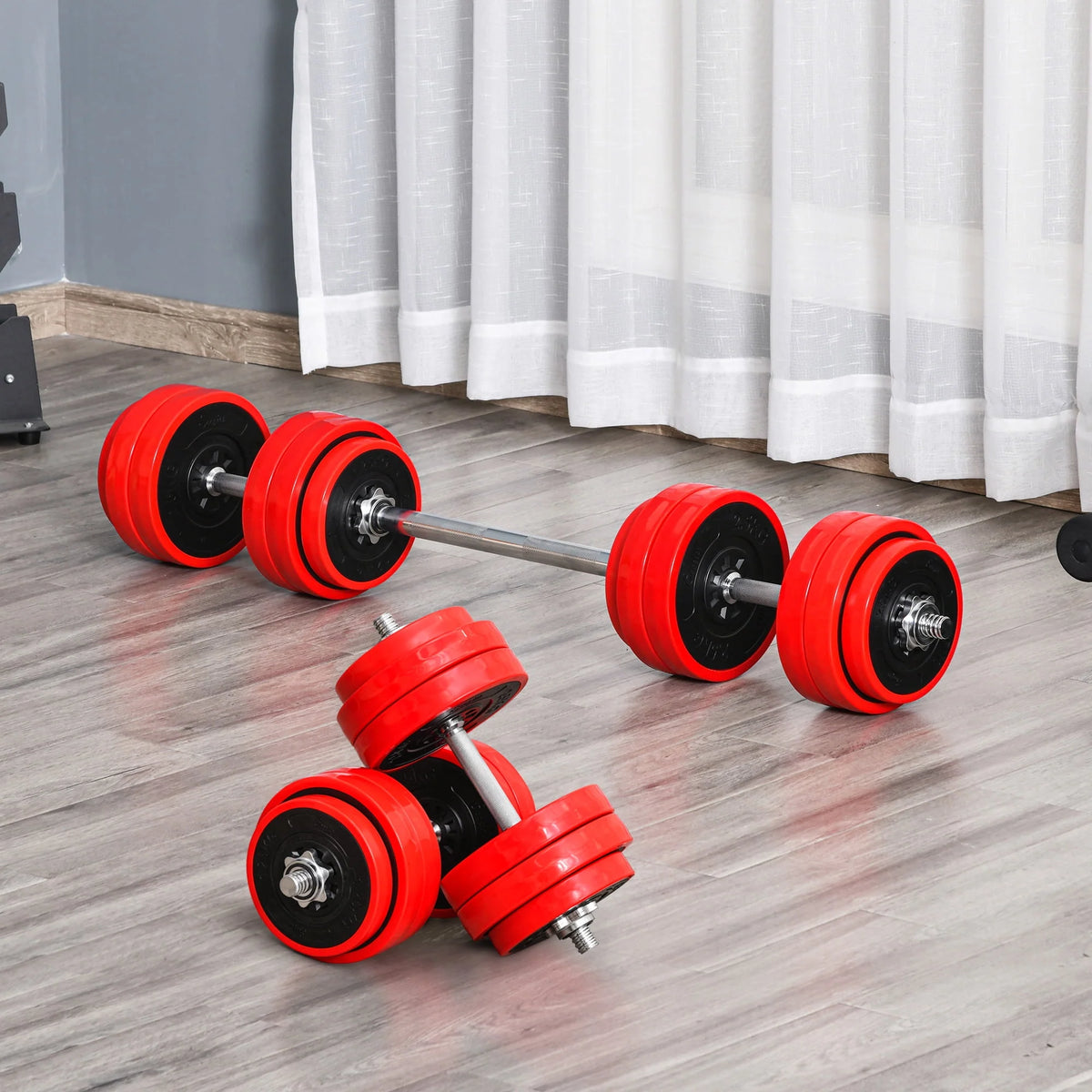 2-in-1 Adjustable Dumbbell and Barbell Set K932153
