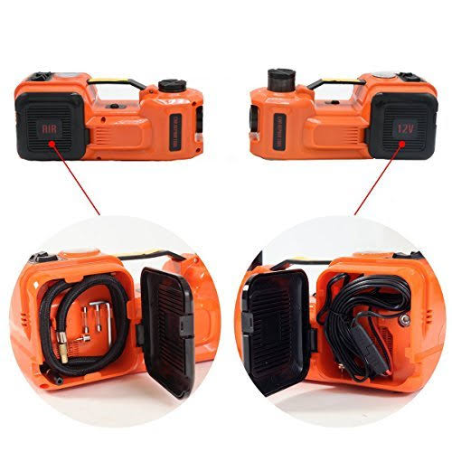 12V DC Electric Hydraulic Floor Jack and Tire Inflator Pump M195