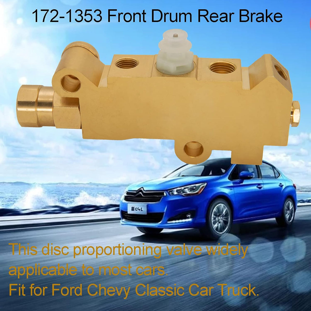 Combination Proportioning Valve, Disc Front Drum Rear Brass Pack of 2 S7052