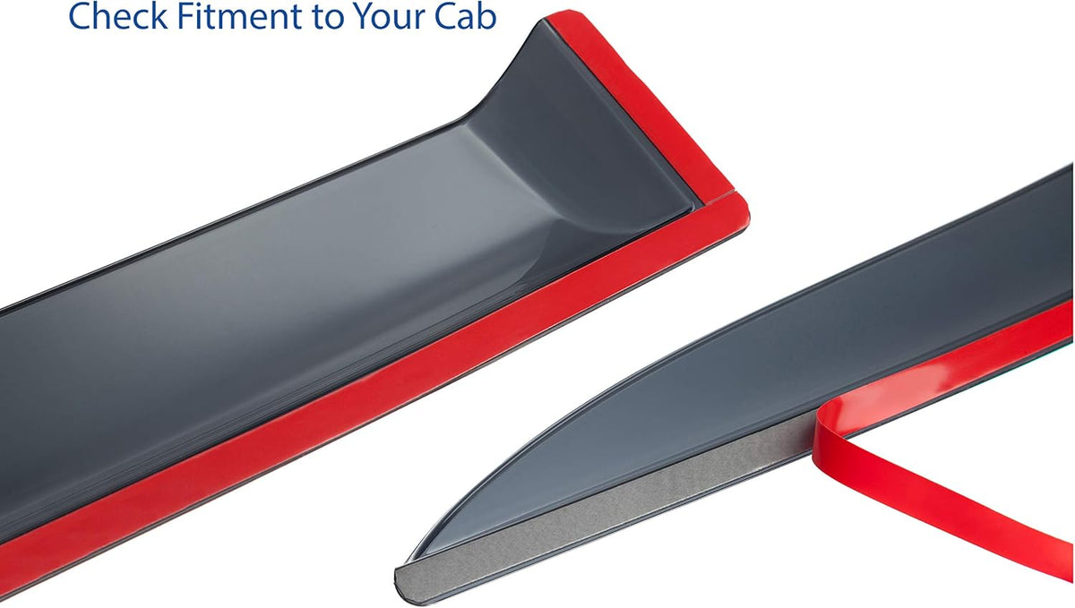 Shatterproof Window Deflectors, Tape-on Rain Guards, 4 pcs T739