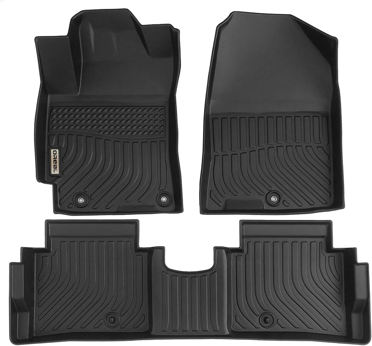 Black Floor Mats Liners for Hyundai Elantra Sedan 2017-2020 Heavy Duty All Weather P67202