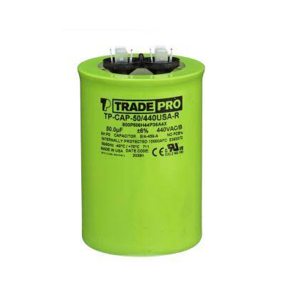 50 Mfd 440/370V Round Motor Run Capacitor X2619