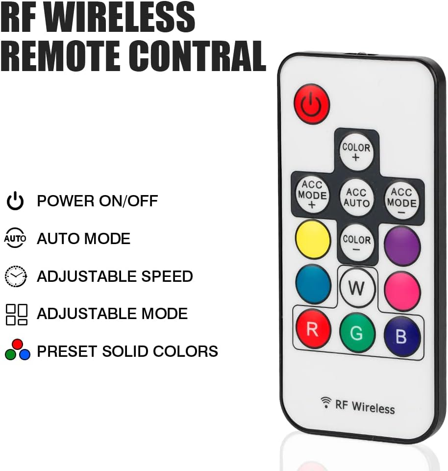 2pcs LED Whip Lights Waterproof 5050 RGB Antenna Whips with RF Wireless Remote Control 3.7ft G4099