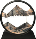Moving Sand Art Picture Round Glass 3D Deep Sea (Green, 7 Inch) C81816