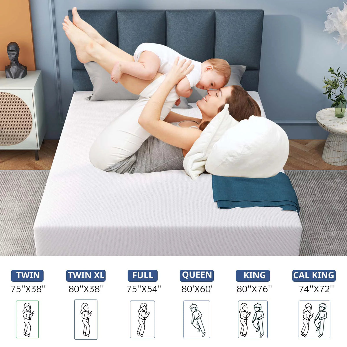6'' Medium Firm Memory Foam Mattress Q866