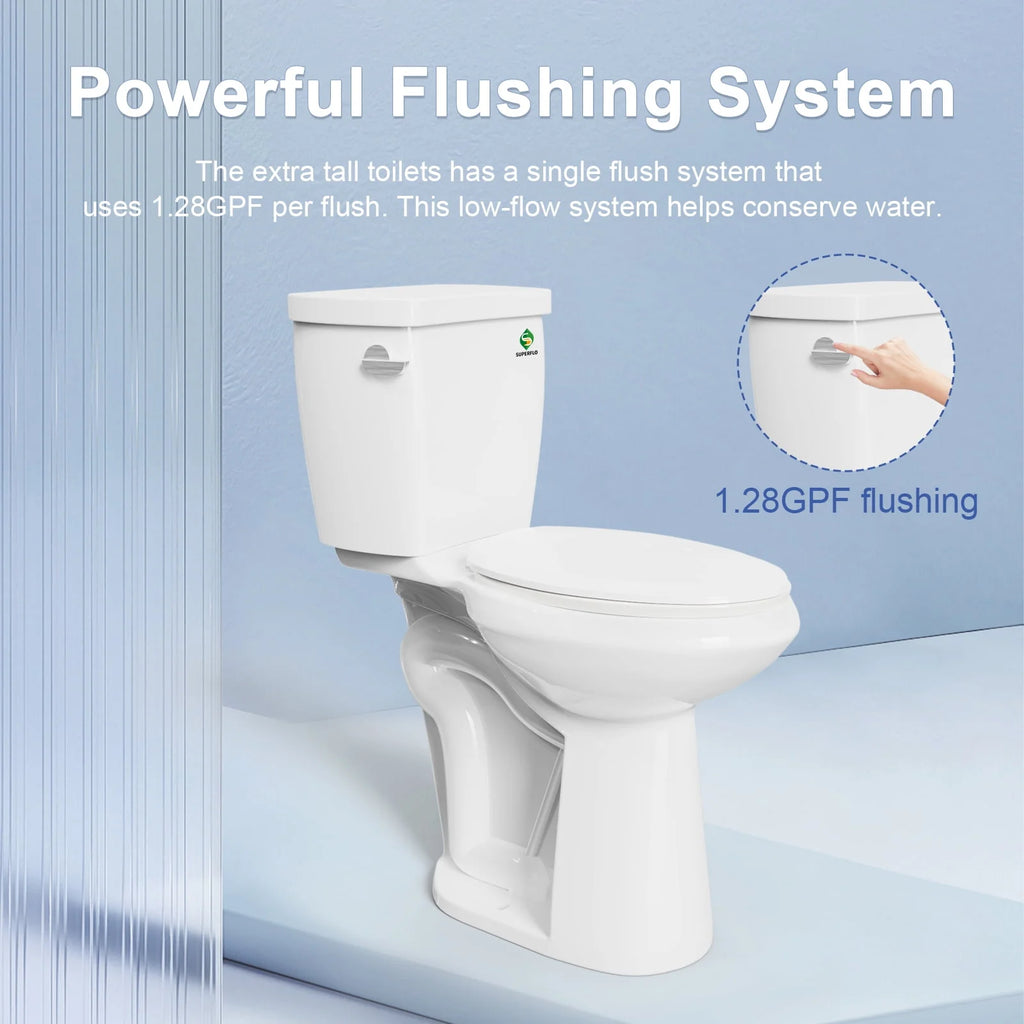 21 Inch Height Two Piece Elongated Toilet B6126
