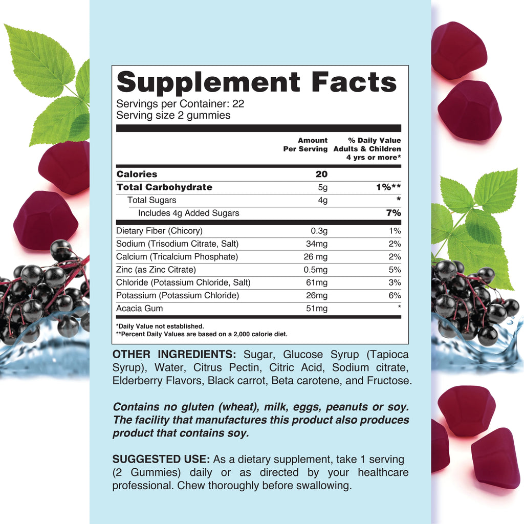 Elderberry Electrolyte Gummies 2 Pack 44 Count E41298