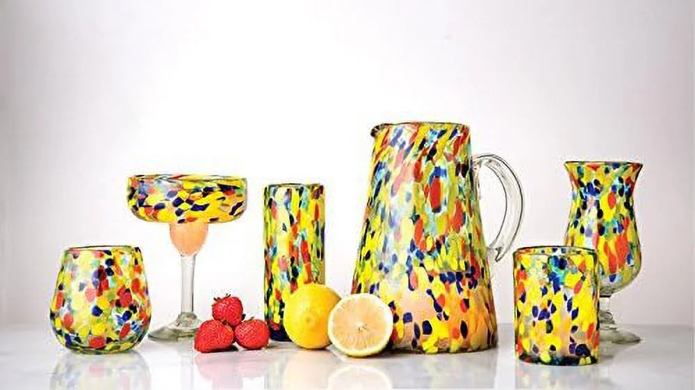 Set Of 4 Handmade Margarita Glasses 15 Oz N107
