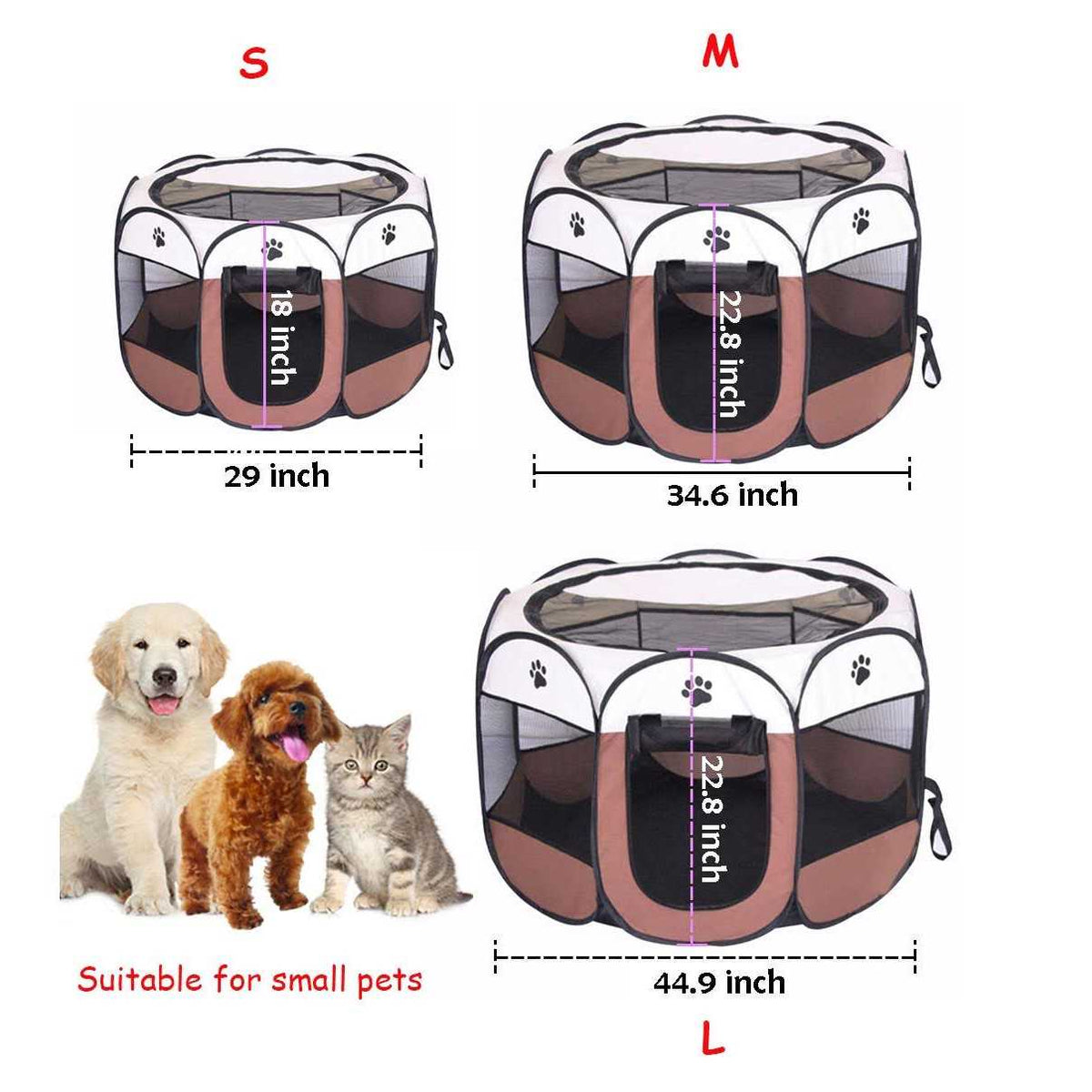 Portable Foldable Pet Playpen N380