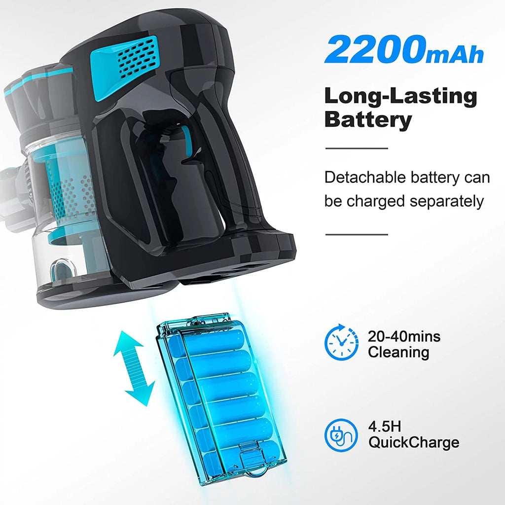 Cordless Stick Vacuum 20KPa 6-in-1 Blue I542739