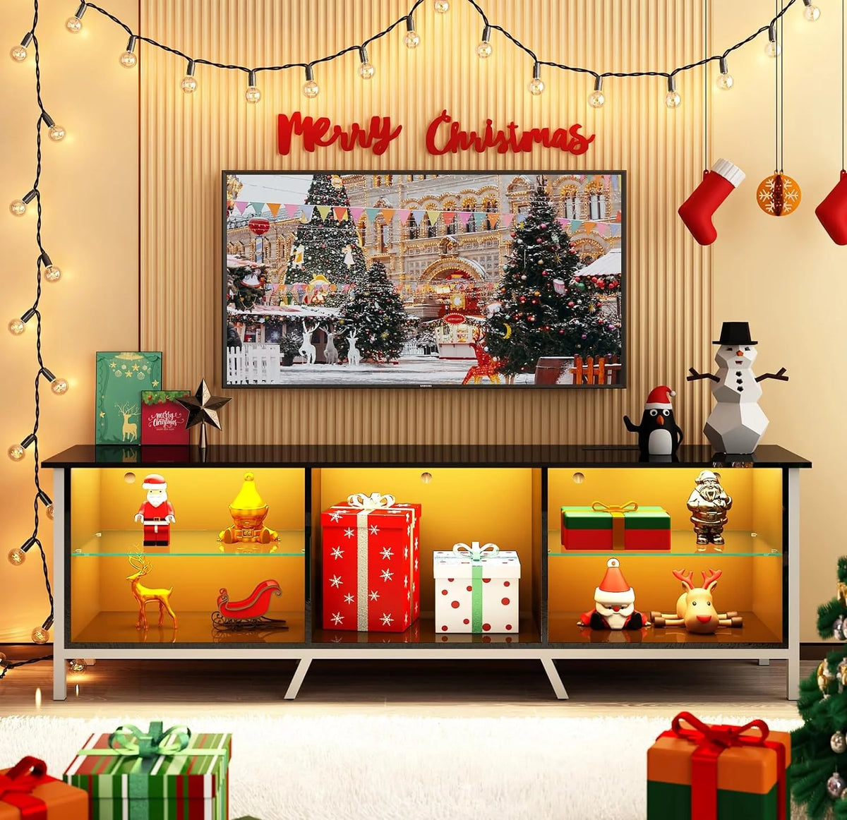 Black High Glossy 71 inch TV Stand Z26816