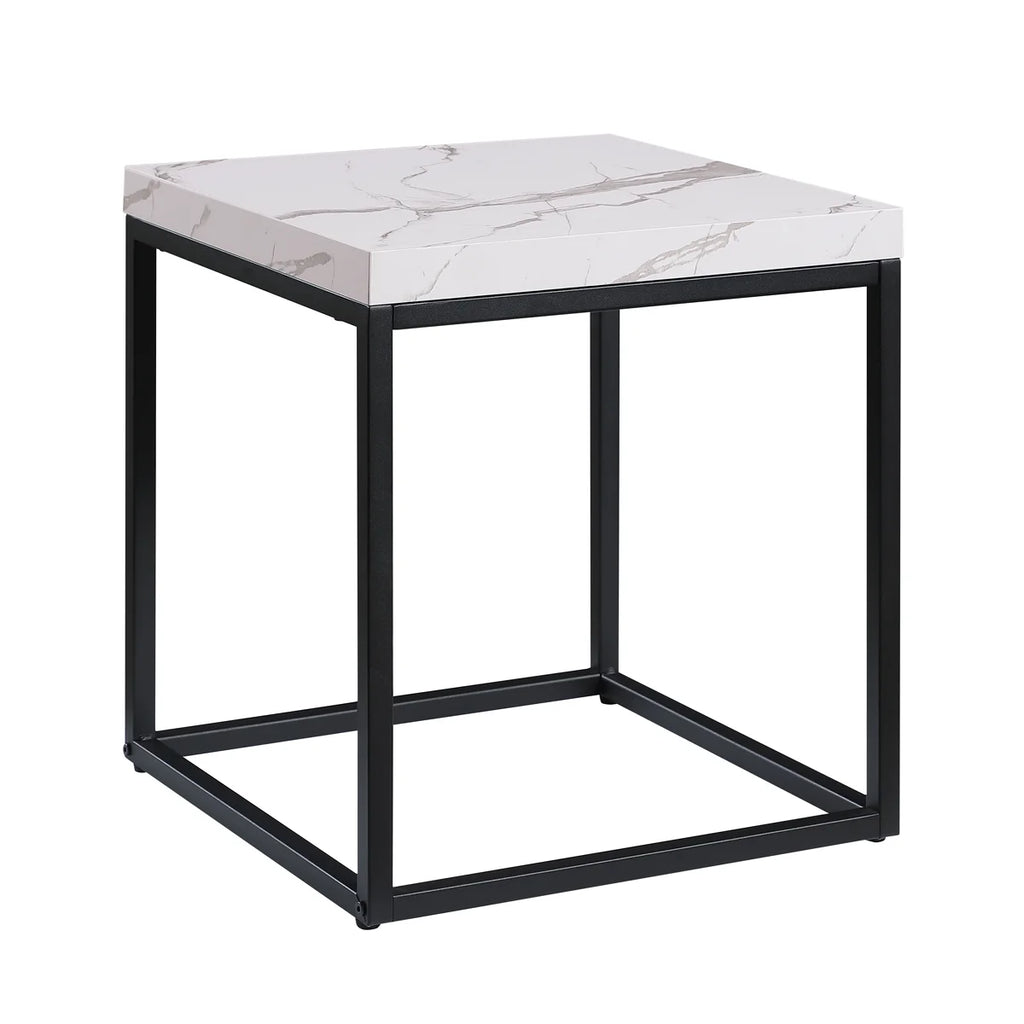 Marble Wood and Metal Side Table P569470