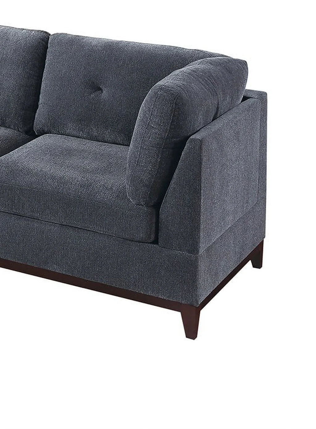 Ash Chenille Fabric Corner Wedge Sofa Couch K16407