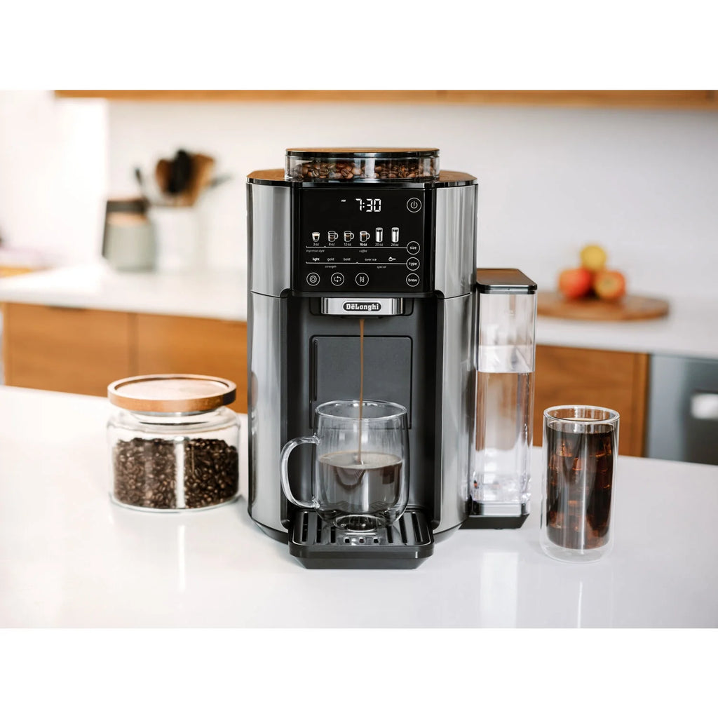 Automatic Single-Serve Drip Coffee Maker with Built-In Grinder, Stainless Steel D532005