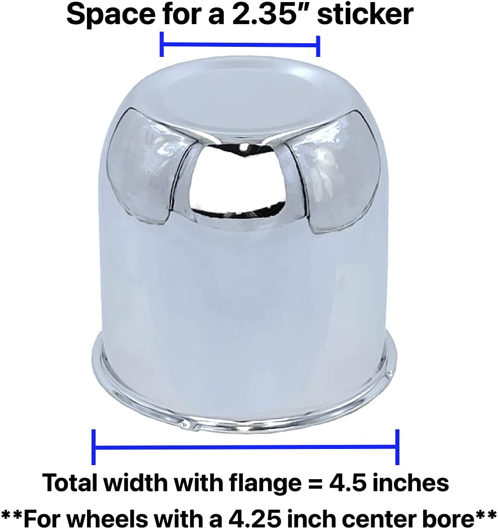 4 Chrome 5.15 Push Through Center Caps L463