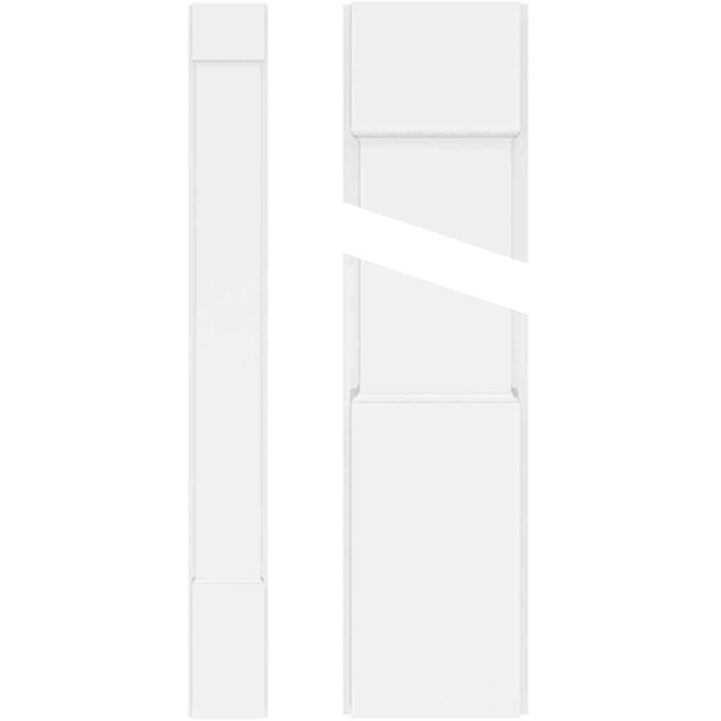 Plain PVC Pilaster with Standard Capital & Base (Pair) S2707