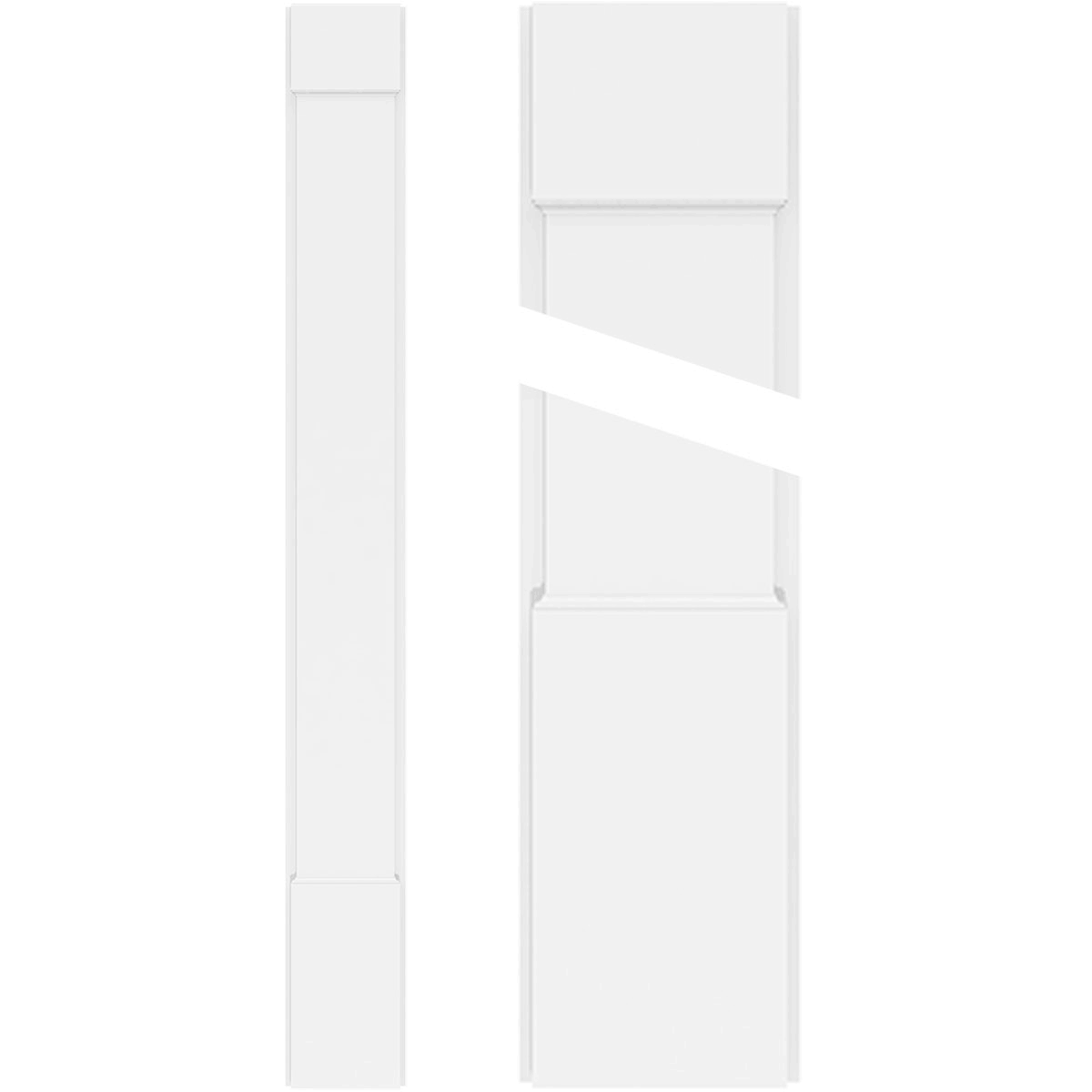 Plain PVC Pilaster with Standard Capital & Base (Pair) S2707