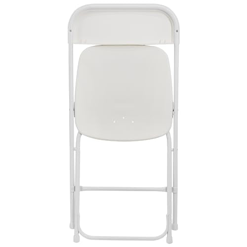 4 Piece White Plastic Folding Chairs V603803