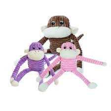 Crinkle Monkey Dog Toy T44030