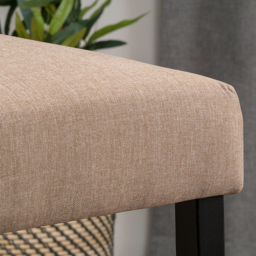 Mocha Fabric Barstool Set of 2 N61807