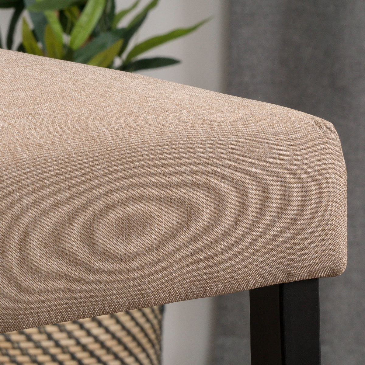 Mocha Fabric Barstool Set of 2 N61807