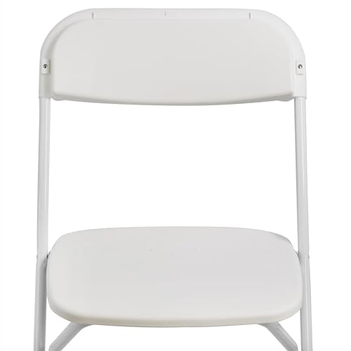4 Piece White Plastic Folding Chairs V603803