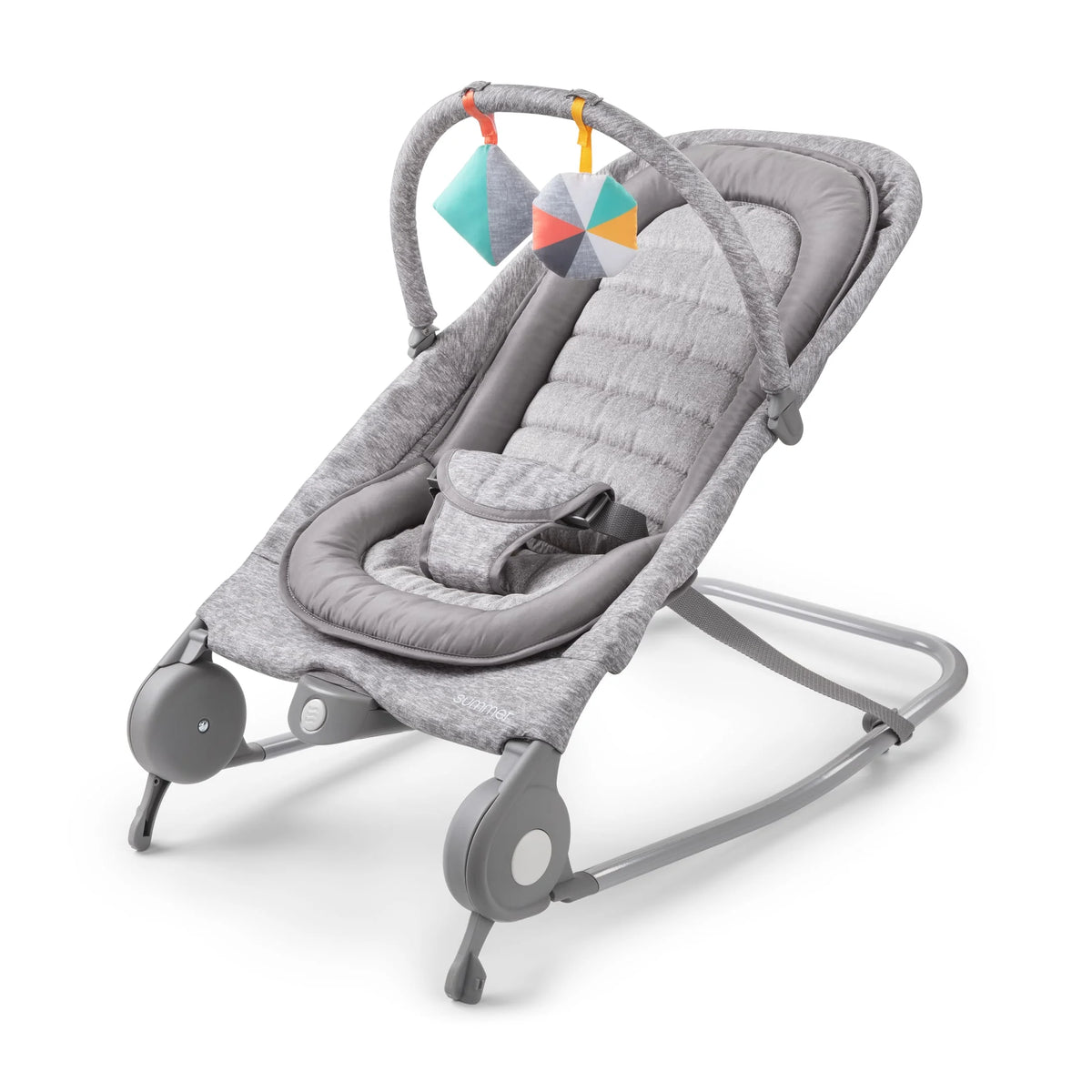 2-in-1 Baby Bouncer & Rocker, Light Gray Tweed T775430