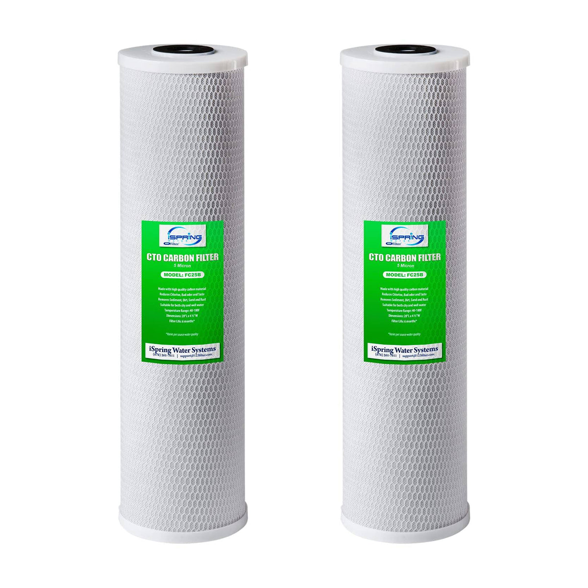 4.5 inch x 20 inch Whole House Water Filter Carbon Block, 2 Pack P351