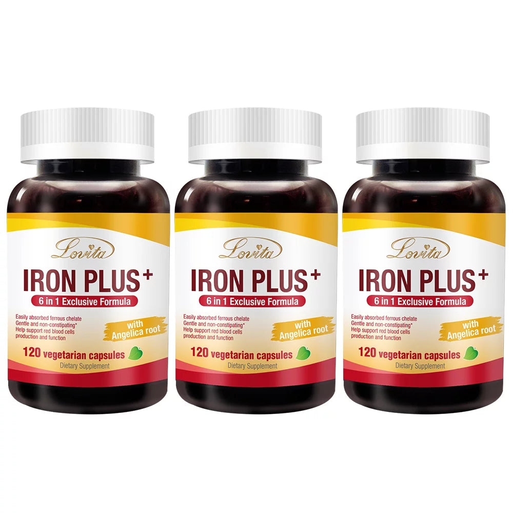 Iron Supplement 18 mg with Vitamin C 120 Capsules Pack of 3 S34375